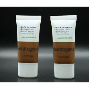 Neutrogena Clear Coverage Flawless Matte CC Cream Cinnamon 9, 1 oz. 2-Pack